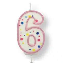 PME Large Candle Pink Number 6