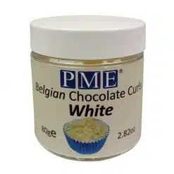 PME Belgian Chocolate Curls White 85g