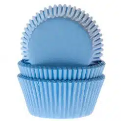 House of Marie Baking Cups Licht Blauw pk/50