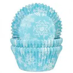 House of Marie Baking Cups sneeuwkristal blauw