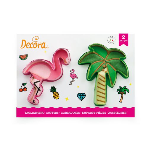 Decora Flamingo & Palm Cookie Cutters