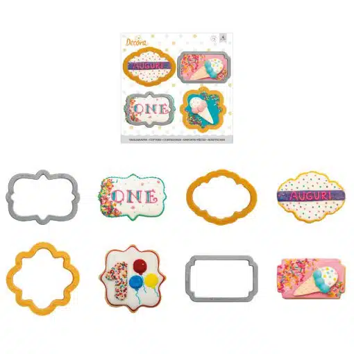 Decora Mini Frames Cookie Cutters set/4