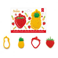 Decora Pineapple & Strawberry Cutters set/2