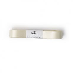 Decora Double Satin Ribbon Cream White