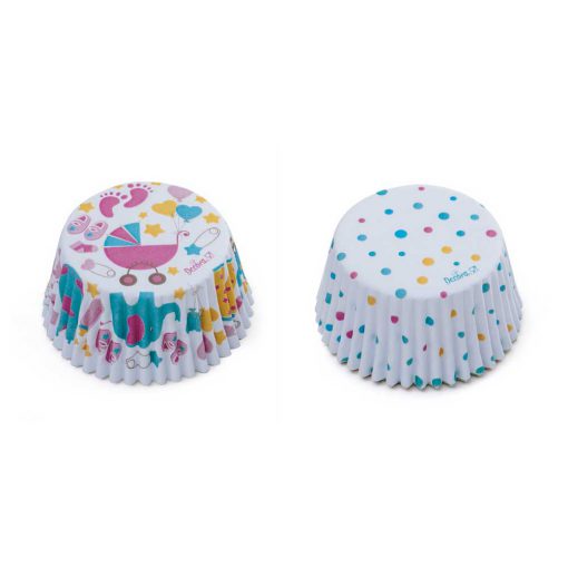 Decora Baking Cups Baby Shower Girl & Dots