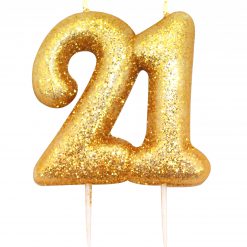 Anniversary House Moulded Glitter Candle 21