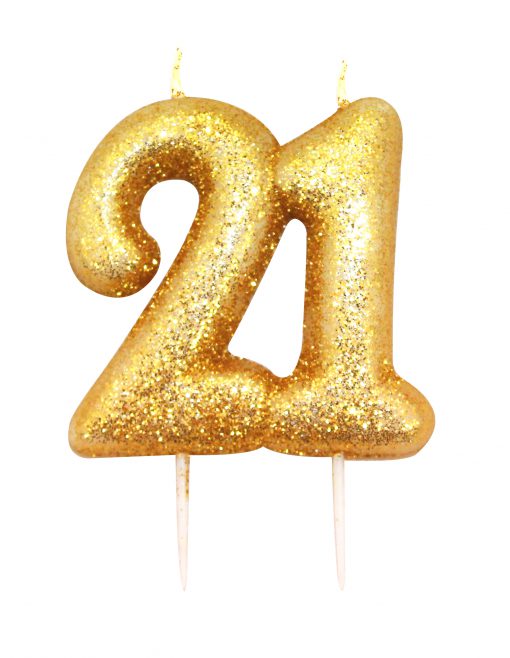 Anniversary House Moulded Glitter Candle 21