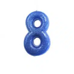 Anniversary House Glitter blue candle