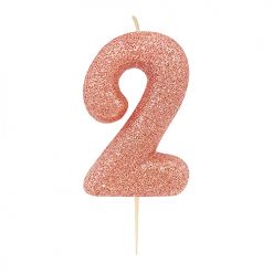 Anniversary House Glitter Rose Gold candle