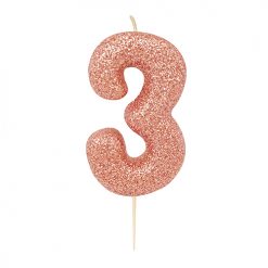 Anniversary House Glitter Rose Gold candle