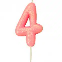 Anniversary House Pink Glitter Candle 4