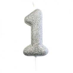 Anniversary House Moulded Glitter candle 1