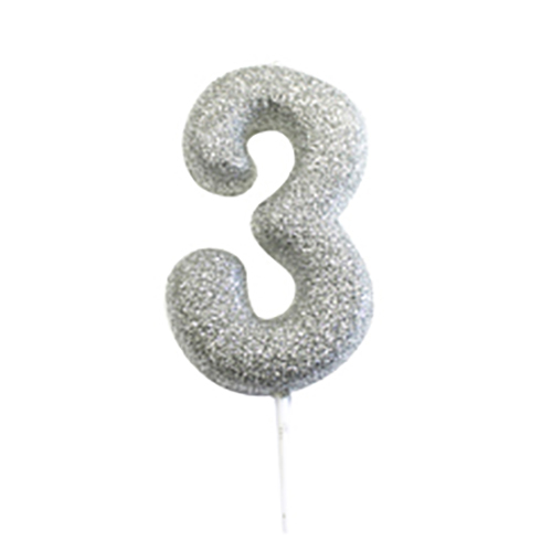 Anniversary House Moulded Glitter candle 3