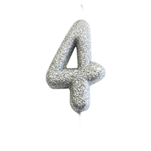 Anniversary House Moulded Glitter candle 4