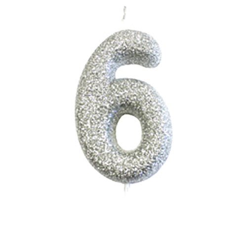 Anniversary House Moulded Glitter candle 6