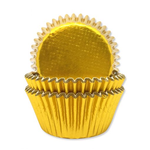 Anniversary House Petit four cases Gold