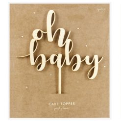 PartyDeco Cake Topper Oh Baby