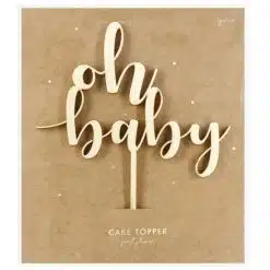 PartyDeco Cake Topper Oh Baby