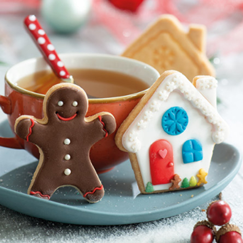Decora Plastic Cookie Cutter Gingerbrad Man & House