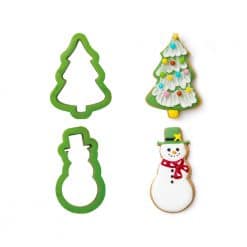 Decora Plastic Cookie Cutters Kerstboom en Sneeuwpop