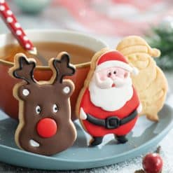 Decora Plastic Cookie Cutter Santa & Rudolph