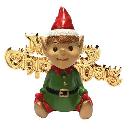Anniversary House Cake Topper Santa's Elf