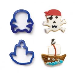 Decora Skull & Boat Plastic Cookie Cutter Set/2