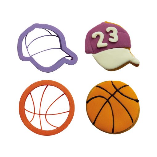 Decora Basketball & Cap Cookie Cutter Set