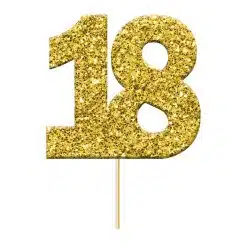 Anniversary House Cupcake Topper Goud 18
