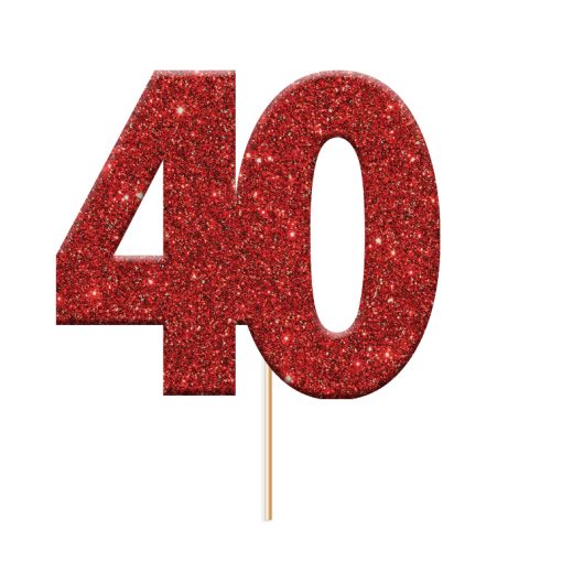 Anniversary House Ruby Cupcake Topper 40