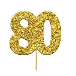 Anniversary House Nummer Cupcake Topper 80