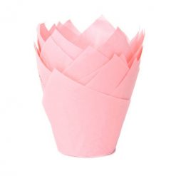 House of Marie Tulp Baking Cups Baby Roze