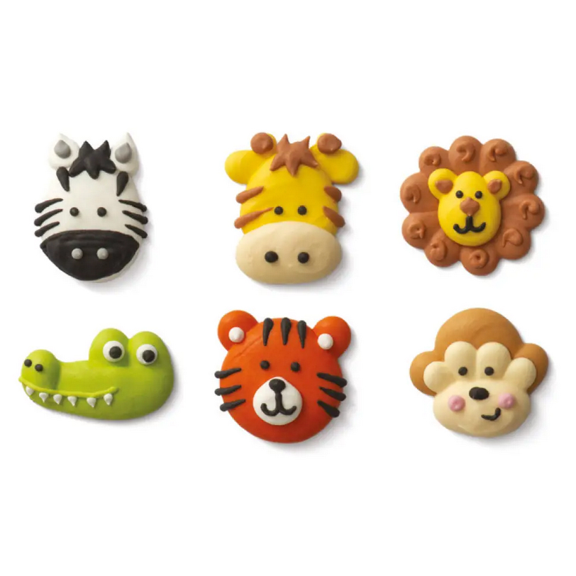 Vochtig Authenticatie Assortiment Decora Suikerdecoratie Jungle dieren Set/6 koop je bij Happy Baking