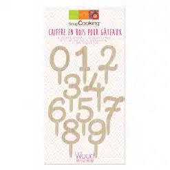 Scrapcooking Cake toppers Cijfers Hout