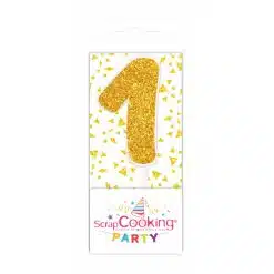 Scrapcooking Mini Kaarsje Goud 1
