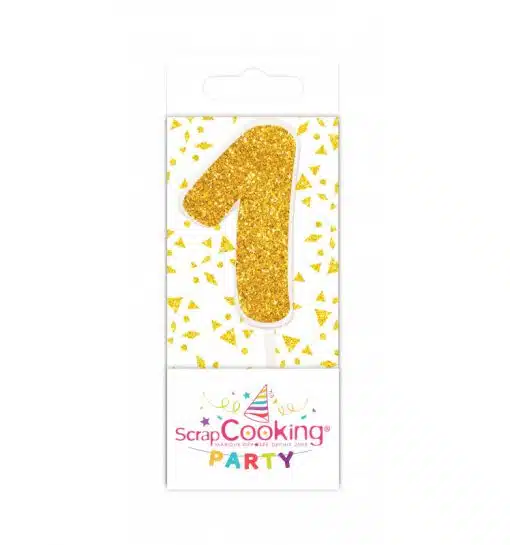 Scrapcooking Mini Kaarsje Goud 1