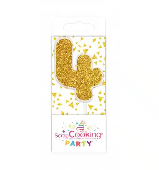 Scrapcooking Mini Kaars Goud Nummer 4