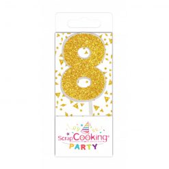 Scrapcooking Mini Kaars goud 8