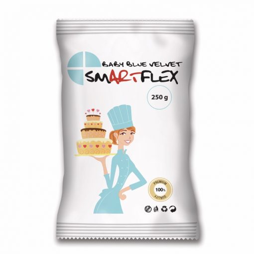 SmArtFlex Baby Blue Velvet Vanille Rolfondant 250g