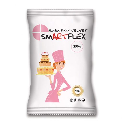 SmArtFlex Baby Pink Velvet Vanille Rolfondant 250g