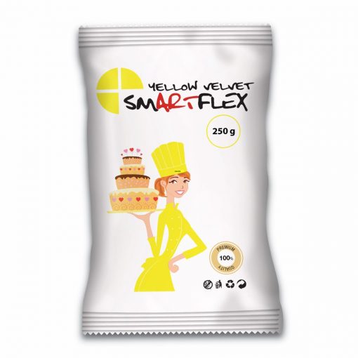 SmArtFlex Yellow Velvet Vanille Rolfondant 250g