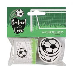 Baked With Love Voetbal Cupcake Prikkers
