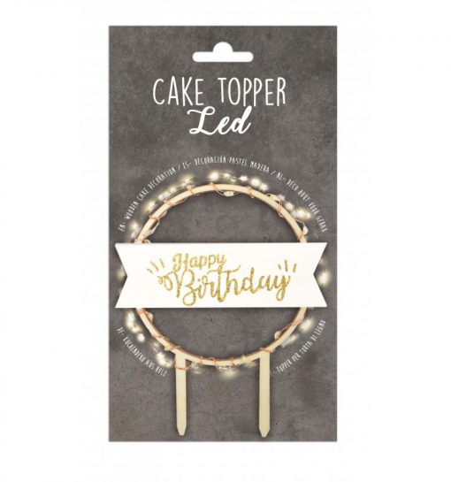 ScrapCooking Cake Topper LED Happy Birthday