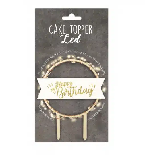 ScrapCooking Cake Topper LED Happy Birthday