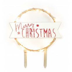 Scrapcooking Merry Christmas Cake Topper met ledverlichting