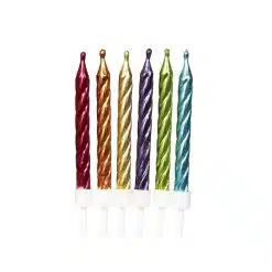 Anniversary House Metallic Rainbow Candles