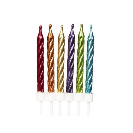 Anniversary House Metallic Rainbow Candles