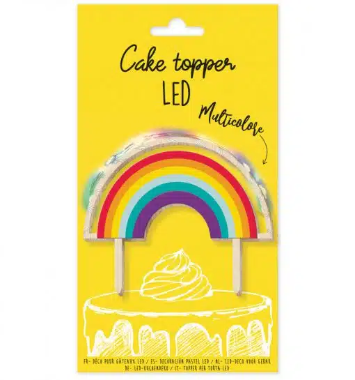 ScrapCooking Taarttopper Regenboog met ledverlichting