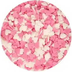 FunCakes Hartjes Roze-Wit