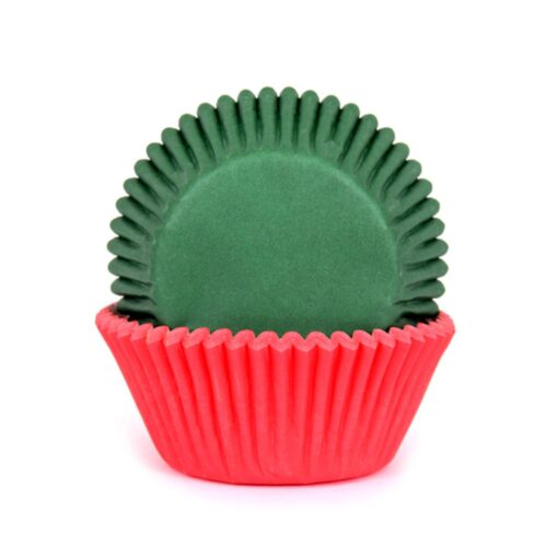 House of Marie Baking Cups Rood & Groen